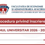 Procedura privind înscrierea studenţilor în anul universitar 2026-2027, la forma de învăţământ cu frecvenţă, anii II şi III licenţă şi anul II master